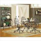 steve silver furniture wimberly dining set with swivel chairs in
