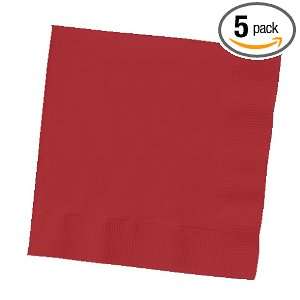 Creative Converting Paper Napkins, 3 Ply Beverage Size, Burgundy Color 