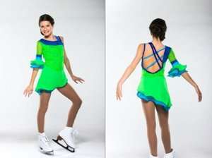   CM 8/10 1 Sleeve Competition Skating Dress 1156 Free Ship Stock  