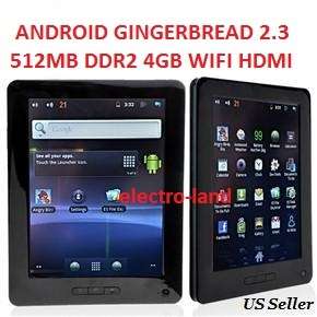REAL ANDROID 2.3 TABLET FLASH 1.2 CPU 512MB 4GB WIFI  