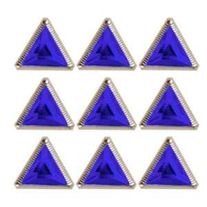  Triangle Jewel 7/16 With Frame Sapphire Blue By The 