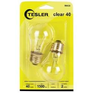   Tesler 40 Watt 2 Pack Clear Ceiling Fan Light Bulbs