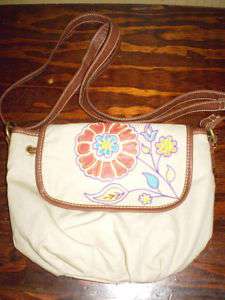 Arizona khaki 70s foral design long strap handbag NWT  