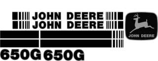 John Deere 650G Crawler Dozer Decal Set With Stripe  