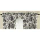 Waverly Country Life Black 52x20 Ascot Window Valance with Tassel
