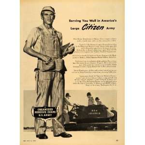 1950 Ad Organized Reserve Corps U. S. Army Men America   Original 