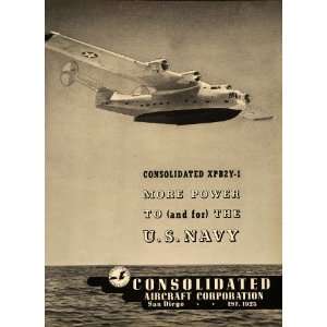 1938 Ad Consolidated Aircraft XPB2Y 1 U.S. Navy Plane 