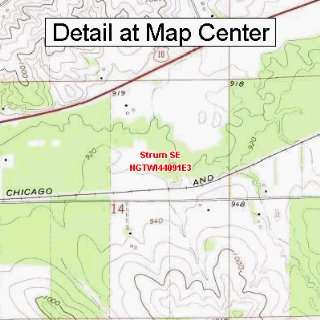   Map   Strum SE, Wisconsin (Folded/Waterproof)