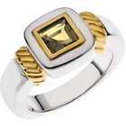 Gems is Me Sterling Silver and 14K Yellow Gold Yellow Sapphire Ring