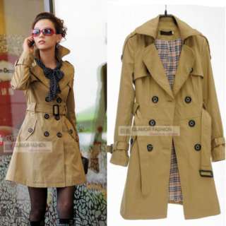 NEW Womens Double breasted Trench Coat/Jacket #GF032  