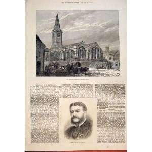 Cathedral Church Truro Portrait Landells Newspaper 1877 