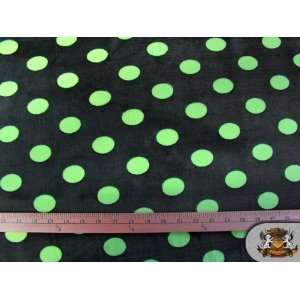 Minky Cuddle Dots Print   Lime / Dark Green Background / 60 / Sold By 
