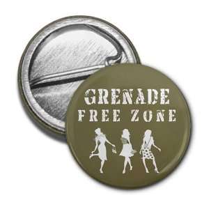  GRENADE FREE ZONE Jersey Shore Fan 1 Mini Pinback Button 