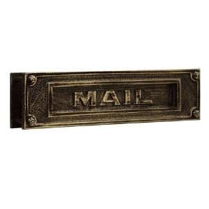  Duty Brass Traditional Mail Slot in Antique Brass.
