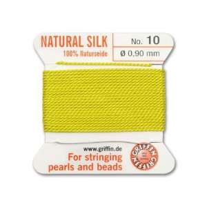  Griffin Bead Cord 100% Silk   No. 10 (0.90mm) Yellow Arts 