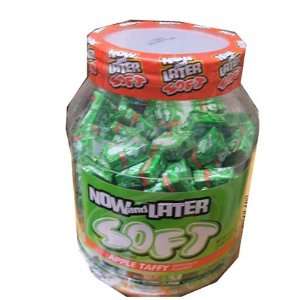 Now and Later Soft Apple Flavored Taffy candy 3lb 9 oz tub  