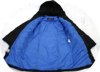Women Liz Claiborne Long Down Winter Jacket Coat Small S Black  