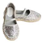 Kenneth Cole Little Girls Silver Glitter Espadrilles Casual Shoes 1