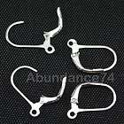   925 Sterling Silver Lever Back Ear Wires Earrings with Open Loop