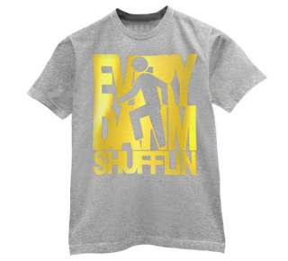   Im Shufflin Song T Shirt Shuffling LMFAO rock lyrics dj everyday Gold