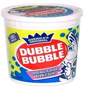 Dubble Bubble Twist Wrapped 180 Count Tub  Grocery 