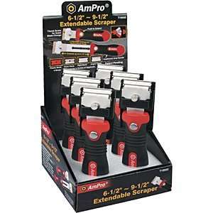 AmPro 4 in 1 Extendable Soft Grip Scraper   6 Pack In Counter Display 