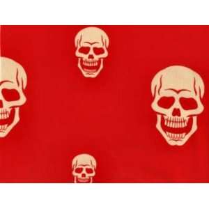  SKULL18 AH6552AR Talking Heads, Cream Skulls on Red by 
