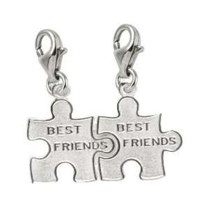 Rembrandt Charms Best Friend/Puzzle Piece Charm with Lobster Clasp 