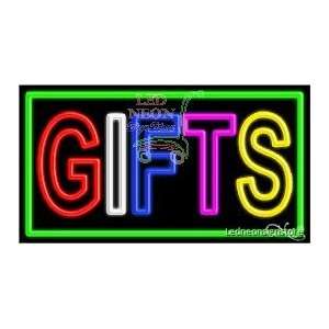 Gifts Neon Sign 20 inch tall x 37 inch wide x 3.5 inch deep outdoor 