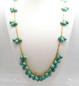 Kenneth Jay Lane Couture Amalfi Turquoise Bead 36 Necklace NEW  