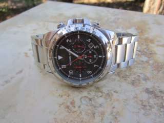 Michael Kors Mans Black Dial Silver Tone Bracelet Watch MK8132 E23 