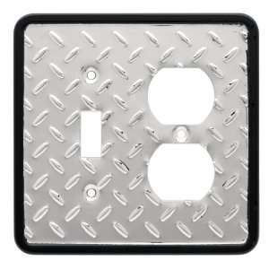 Liberty Hardware 126486 Diamond Plate Single Switch/Duplex Wall Plate 