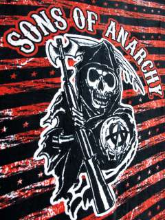Sons Of Anarchy Stars And Stripes Beach Towel 31 x 61  