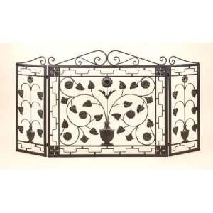  59.5 Wide Metal FIREPLACE FIRE SCREEN with Beautifully 