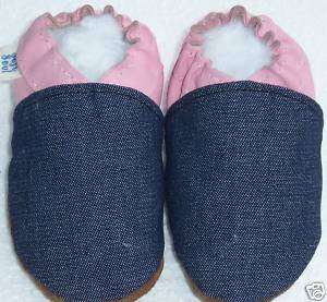 MOXIES LEATHER DENIM SOFT SOLES BABY SHOES CHOIX TAILLE  