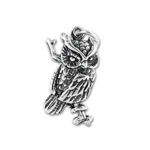  Sterling Silver Owl Charm Arts, Crafts & Sewing