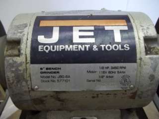 Jet JBG 6A Heavy Duty 6 Bench Grinder 1/2 HP w Stand  