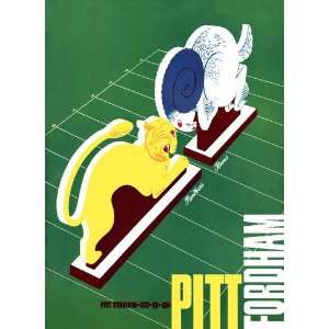  1938 Pitt vs. Fordham 22 x 30 Canvas Historic Football 