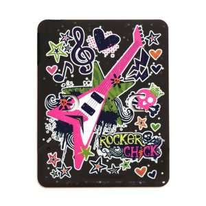  iPad 5 in 1 Case Matte Black Rocker Chick   Pink Guitar 