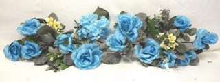 TURQUOISE BLUE Rose Swag Silk Wedding Arch Centerpieces  