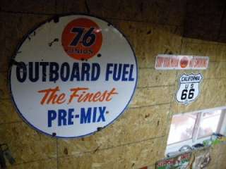   Union 76 Porcelain Sign Gas Motor Oil Route 66 California Outboard HTF