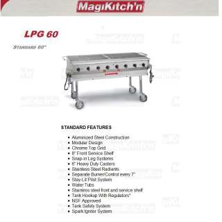 MagiKitchn Outdoor Transportable LP Gas Grill LPG 60  