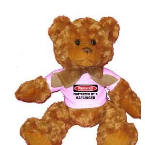  WARNING PROTECTED BY A HAFLINGER Plush Teddy Bear with 