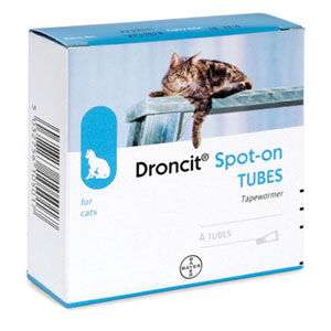   SPOT ON TAPEWORMER FOR CATS pack of 4 vials 5032756105017  