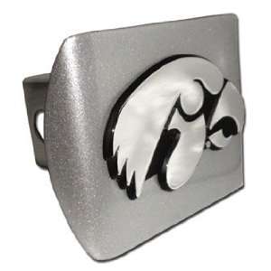  University of Iowa Hawkeyes Brushed Silver with Chrome Tiger Hawk 