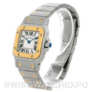   Santos Ladies Steel 18K Yellow Gold Quartz W20012C4 Watch  