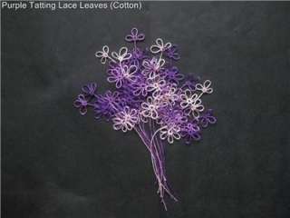Tatting Flower Leaf Paper Craft Card Applique Trim Border Variegated 