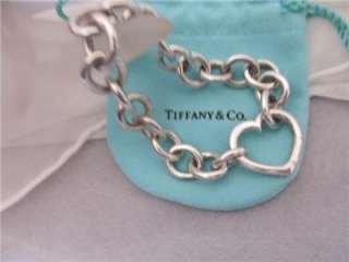 Tiffany & Co. Heart Clasp Link Sterling Silver Bracelet  