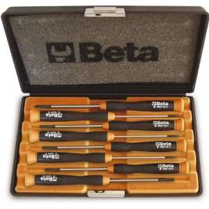 Beta 1255LPH/S8 Set of 8 Micro Screwdrivers for Slotted Heads Screws 