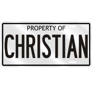  NEW  PROPERTY OF CHRISTIAN  LICENSE PLATE SIGN NAME 